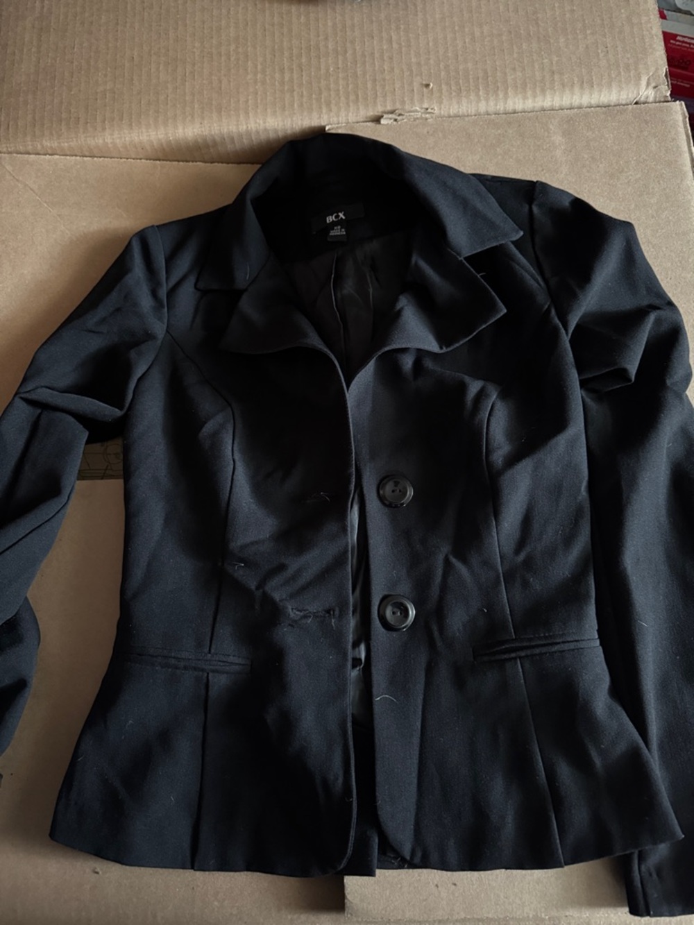 BCX Black Women's Fitted Two-Button Blazer